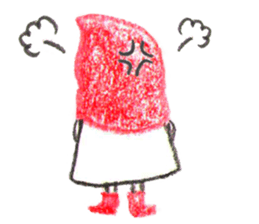 Little Red Riding Hood and pink rabbit sticker #10689728