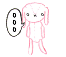 Little Red Riding Hood and pink rabbit sticker #10689729