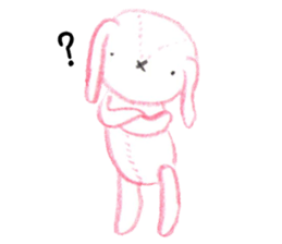 Little Red Riding Hood and pink rabbit sticker #10689734