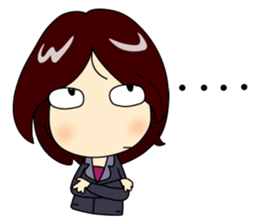 Crazy Office Girl sticker #10690870