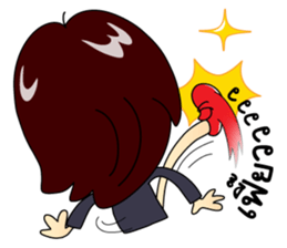 Crazy Office Girl sticker #10690885