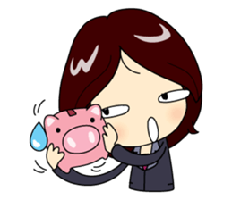 Crazy Office Girl sticker #10690891