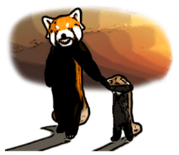 Daily life of the lesser panda sticker #10691379