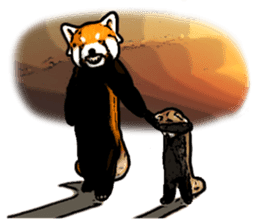 Daily life of the lesser panda sticker #10691379
