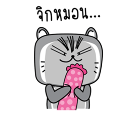 Crazy Cat & Fat Rabbit by Happi studio 2 sticker #10692395