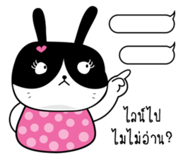 Crazy Cat & Fat Rabbit by Happi studio 2 sticker #10692400