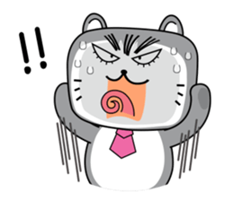 Crazy Cat & Fat Rabbit by Happi studio 2 sticker #10692407