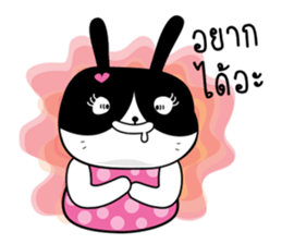 Crazy Cat & Fat Rabbit by Happi studio 2 sticker #10692408