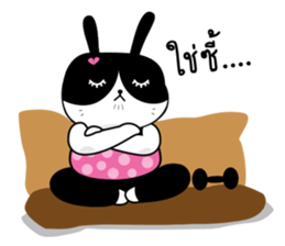 Crazy Cat & Fat Rabbit by Happi studio 2 sticker #10692410