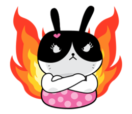 Crazy Cat & Fat Rabbit by Happi studio 2 sticker #10692412