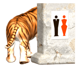 New version : Male Tiger Cub, Torakichi sticker #10692567