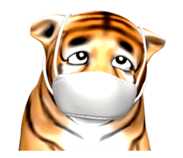 New version : Male Tiger Cub, Torakichi sticker #10692575