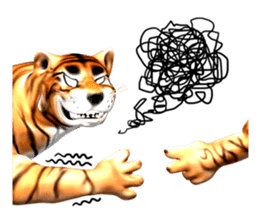New version : Male Tiger Cub, Torakichi sticker #10692582