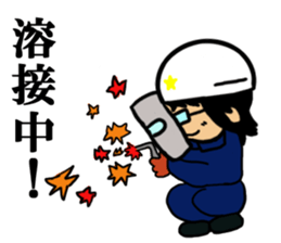 Safety first.Working man sticker #10693472