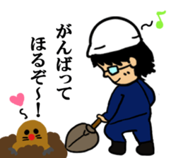 Safety first.Working man sticker #10693485