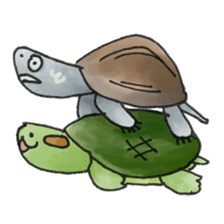Japanese Turtle Kame-chan sticker #10694180