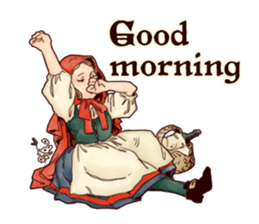 Little Red Hood of the antique sticker #10694624