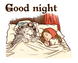 Little Red Hood of the antique sticker #10694625