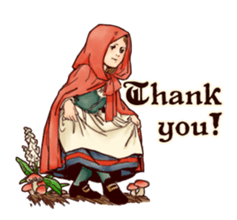 Little Red Hood of the antique sticker #10694627