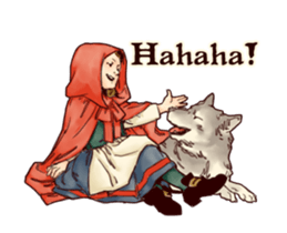 Little Red Hood of the antique sticker #10694630