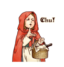 Little Red Hood of the antique sticker #10694631