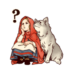 Little Red Hood of the antique sticker #10694632