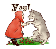 Little Red Hood of the antique sticker #10694634