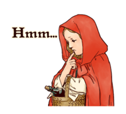 Little Red Hood of the antique sticker #10694636