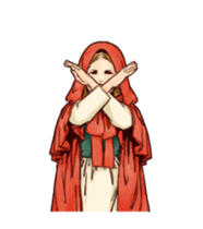 Little Red Hood of the antique sticker #10694637