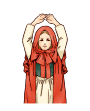 Little Red Hood of the antique sticker #10694638