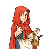 Little Red Hood of the antique sticker #10694639