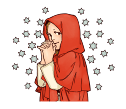 Little Red Hood of the antique sticker #10694642