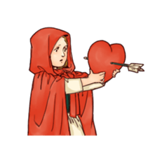 Little Red Hood of the antique sticker #10694643