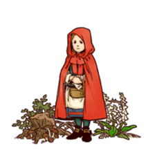 Little Red Hood of the antique sticker #10694644