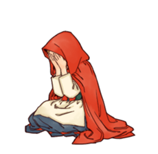 Little Red Hood of the antique sticker #10694645