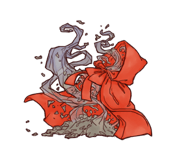 Little Red Hood of the antique sticker #10694647