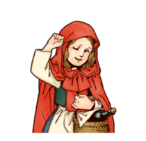 Little Red Hood of the antique sticker #10694648