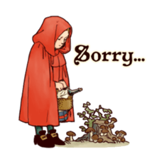 Little Red Hood of the antique sticker #10694649