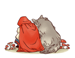 Little Red Hood of the antique sticker #10694650