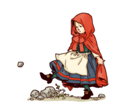 Little Red Hood of the antique sticker #10694651