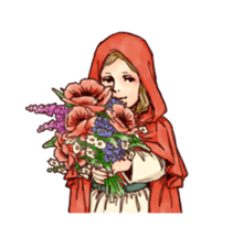 Little Red Hood of the antique sticker #10694654