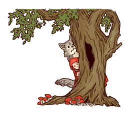 Little Red Hood of the antique sticker #10694659