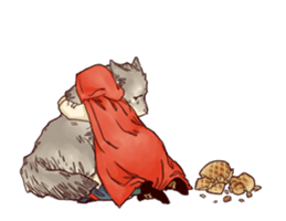 Little Red Hood of the antique sticker #10694662