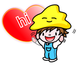 Matchmaker grandpa and Lucky star boy sticker #10695868