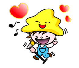 Matchmaker grandpa and Lucky star boy sticker #10695897