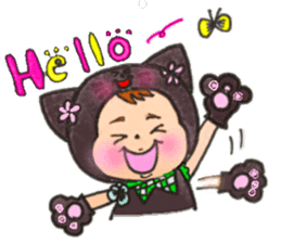 Black cat of Viola sticker #10696186