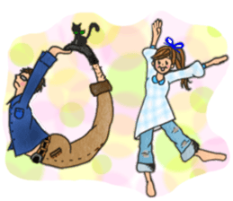 Black cat of Viola sticker #10696188