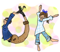 Black cat of Viola sticker #10696188