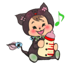 Black cat of Viola sticker #10696193