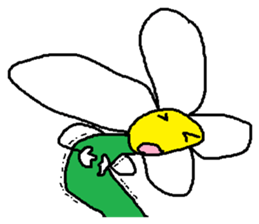A funny flower sticker #10699833